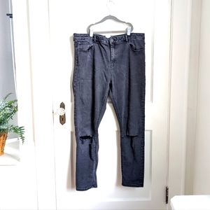 ASOS washed black skinny jeans distressed 16s